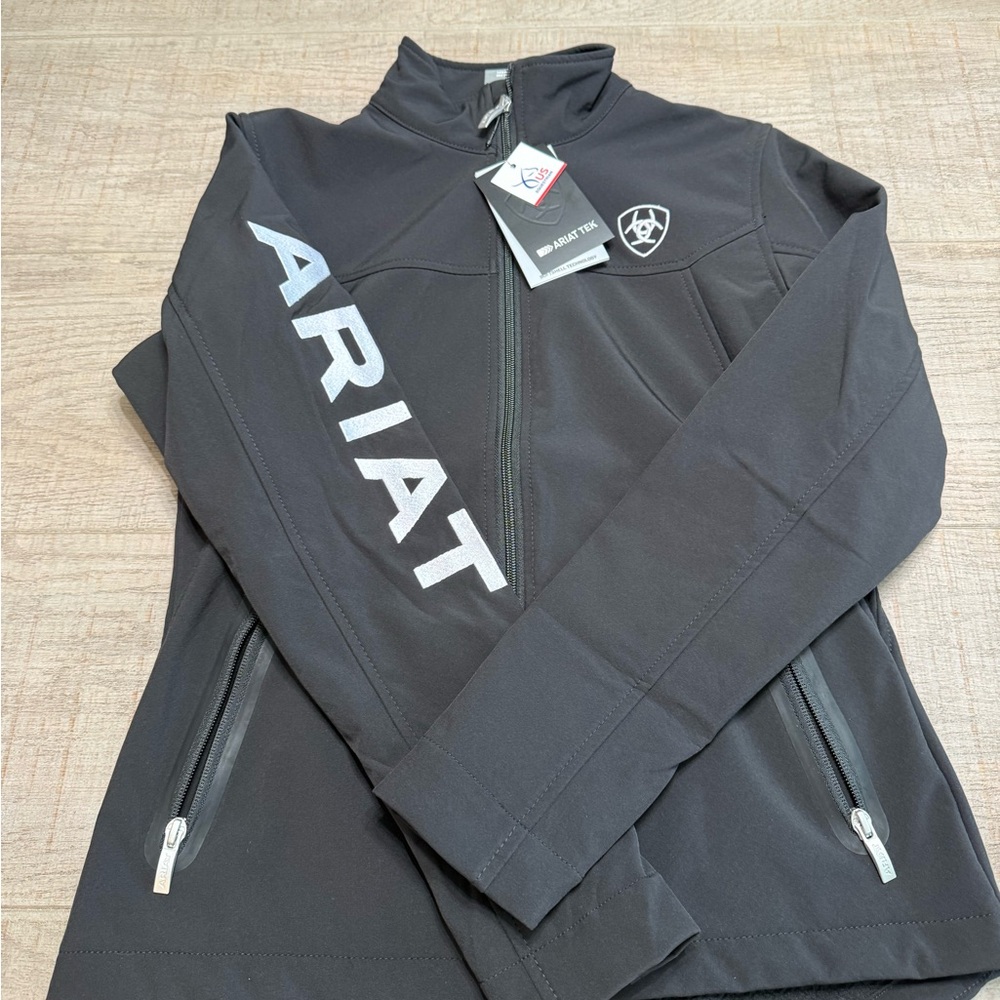 Ariat Black Softshell Jacket with White Logo